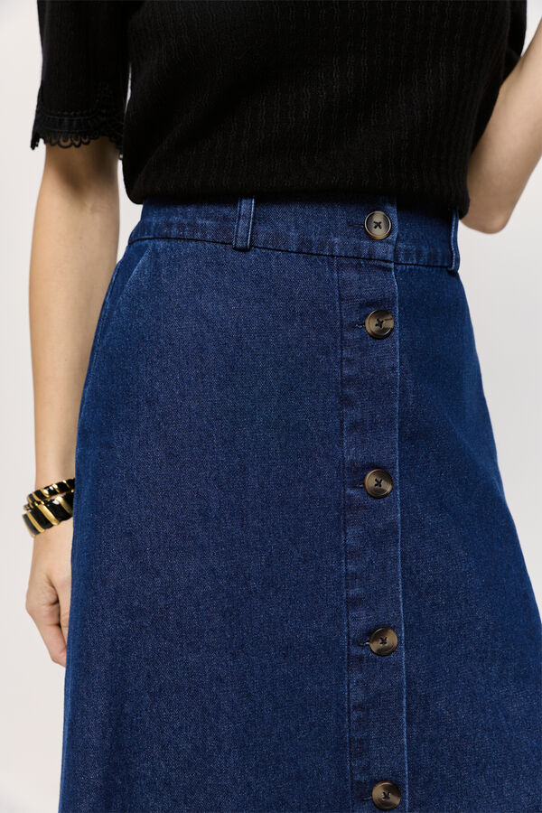 Milano Falda largo midi Azul