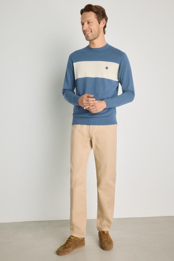Springfield Jersey cuello caja Azul