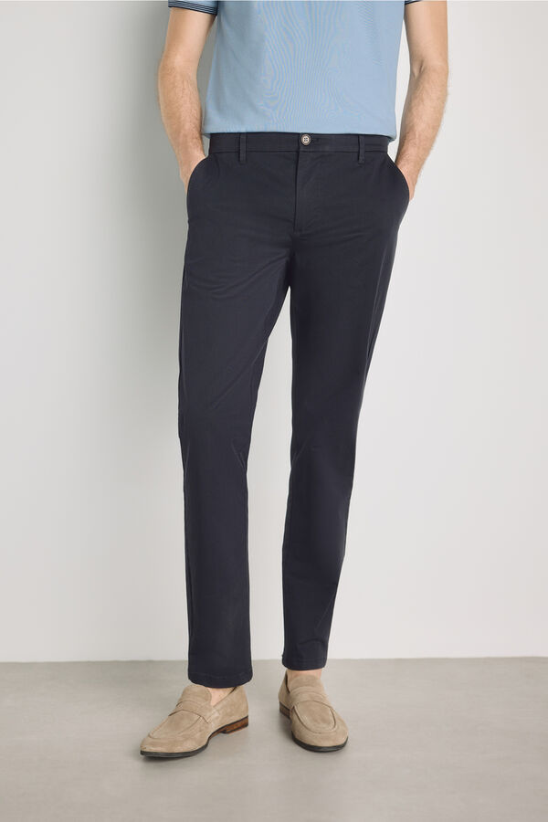 Pedro del Hierro Cal&ccedil;as chino slim fit Marinho