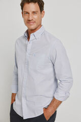 Springfield Camisa de riscas de manga comprida Azul