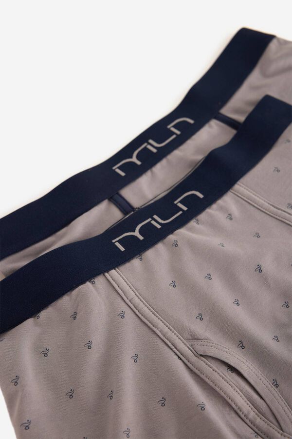 Milano Boxer geométrico Estampado cinza
