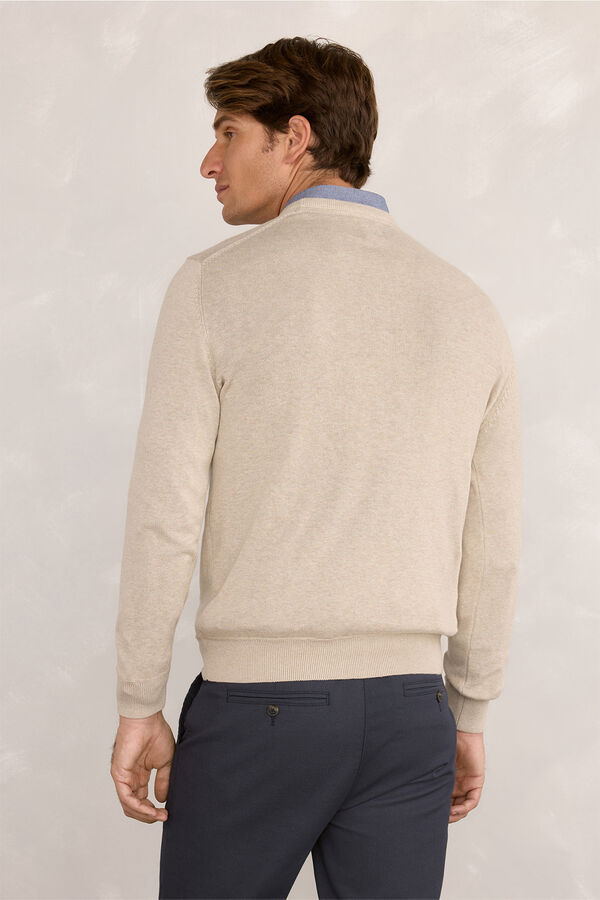 Milano Jersey Básico Redondo Beige/Camel