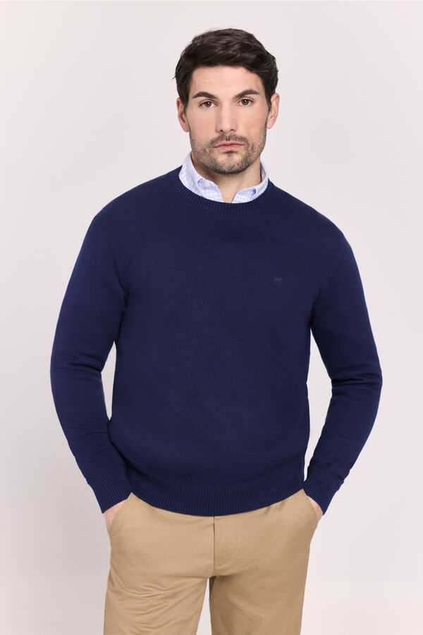 Milano Jersey cuello caja Navy