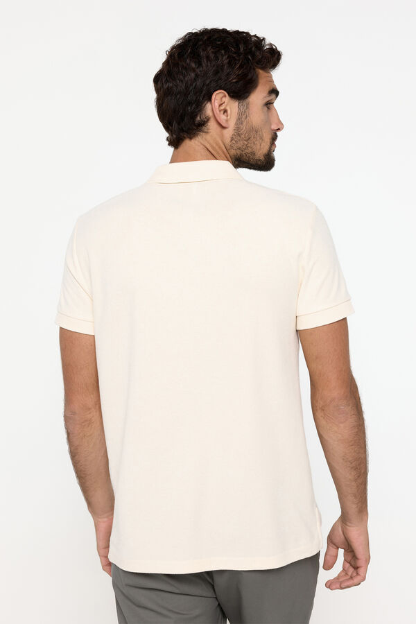 Fifty Outlet Polo piqué estructura Beige