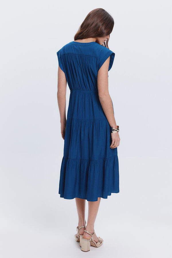 Milano Vestido largo vuelo Azul