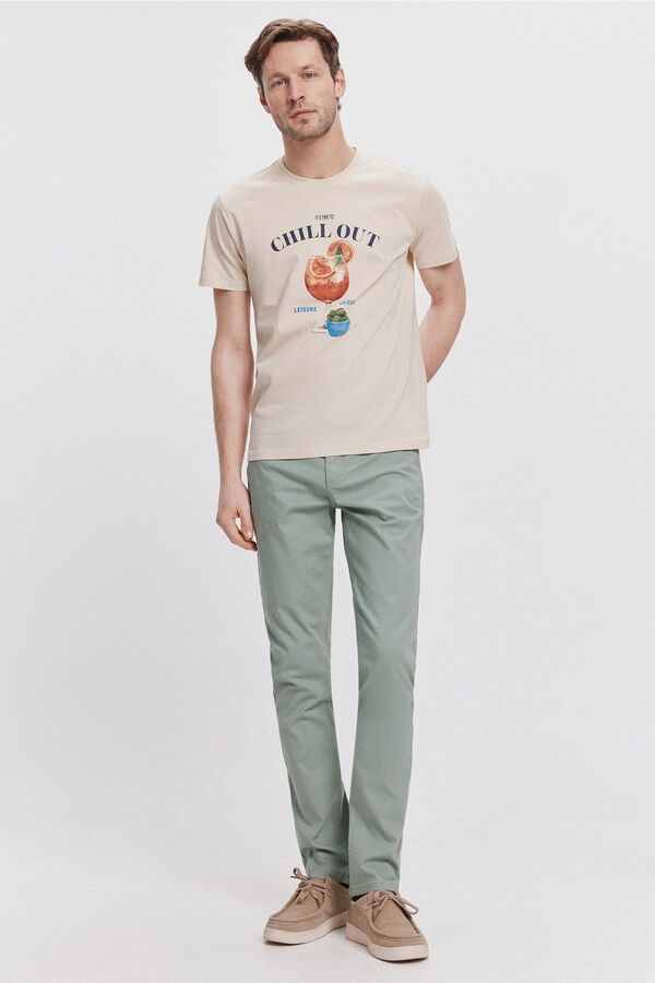 Milano Pantal&oacute;n 5 Bolsillos Kaki Oscuro