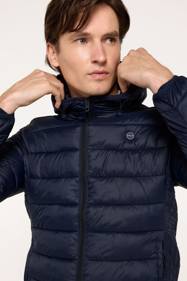 Milano Jaqueta acolchoada com capuz Azul