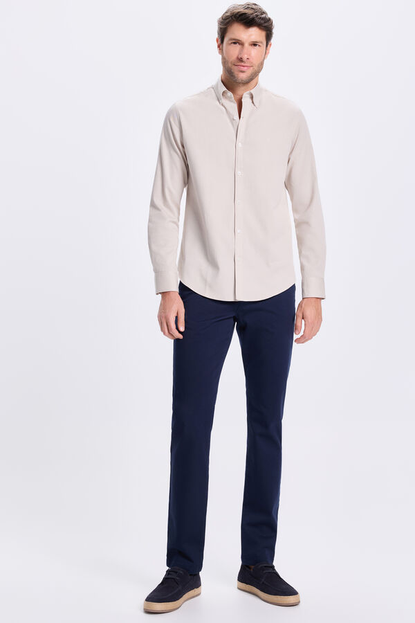 Milano Camisa Twill Lisa Bege