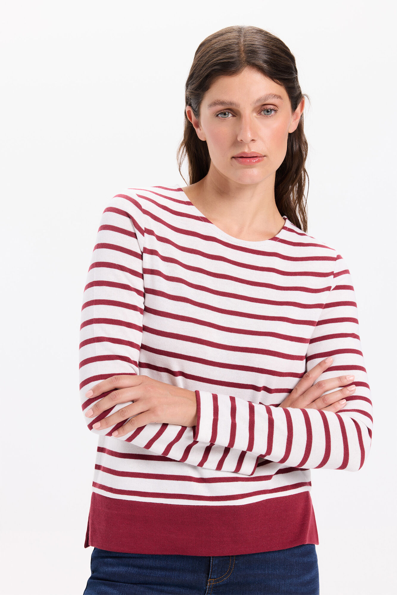 Milano Camiseta de rayas calidad heavy cotton de manga larga