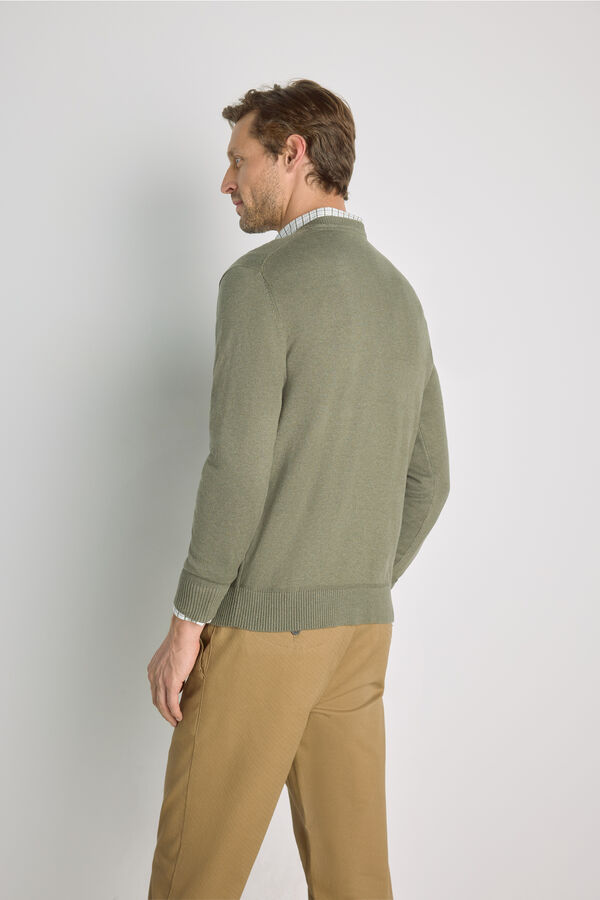 Milano Camisola gola em bico Cinza medio