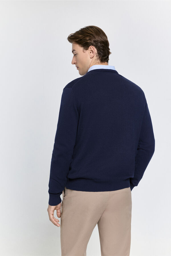 Milano Jersey básico cuello pico Navy