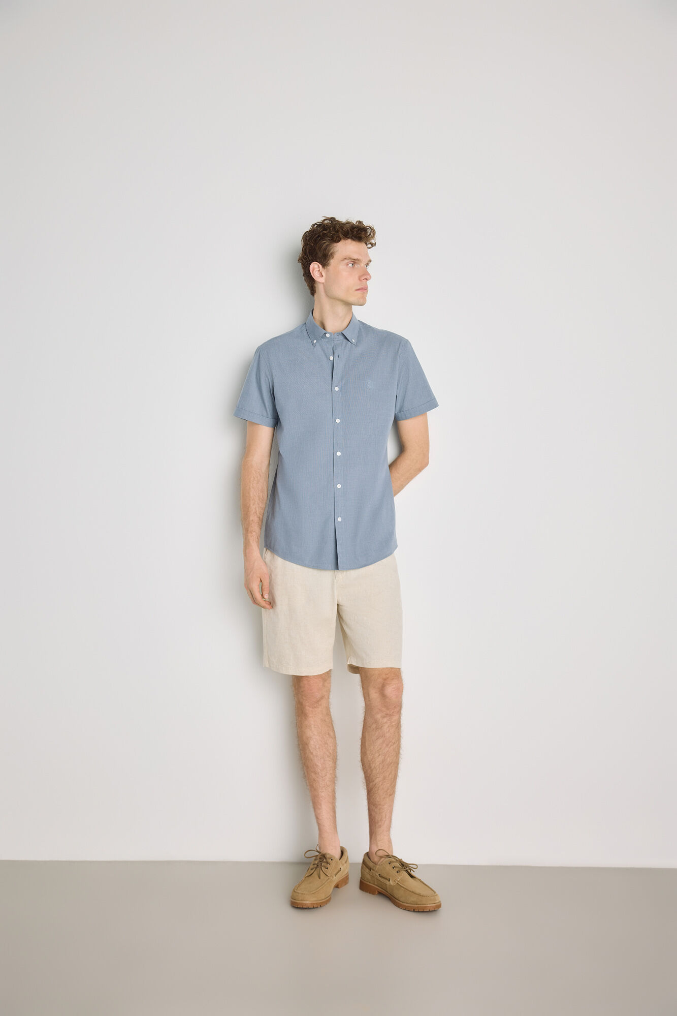 Springfield Camisa lisa manga corta