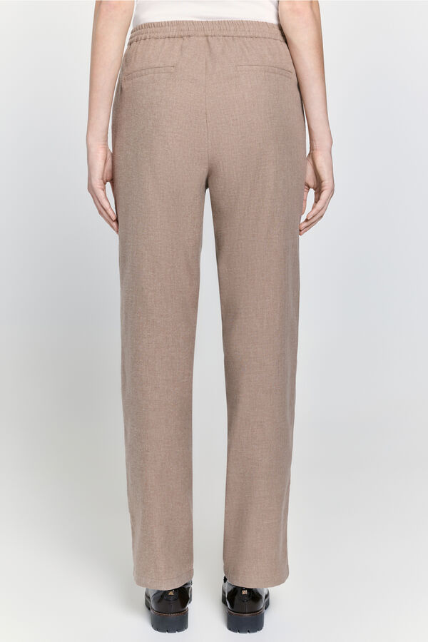 Milano Pantalón franela Beige/Camel