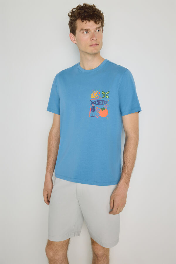 Milano T-shirt de manga curta Azul