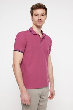 Fifty Outlet Polo Tipping Contraste Vinho