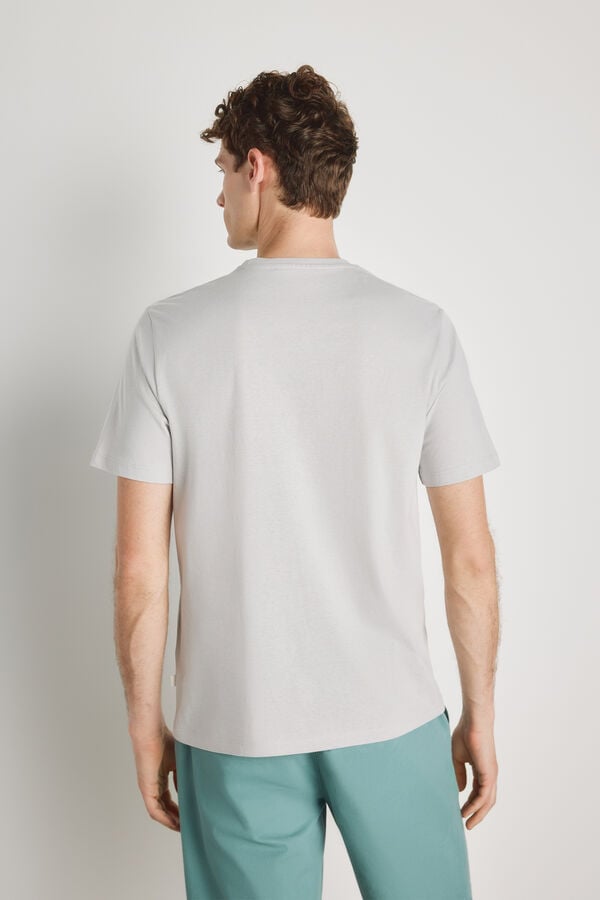 Milano T-shirt b&aacute;sica Cinza claro
