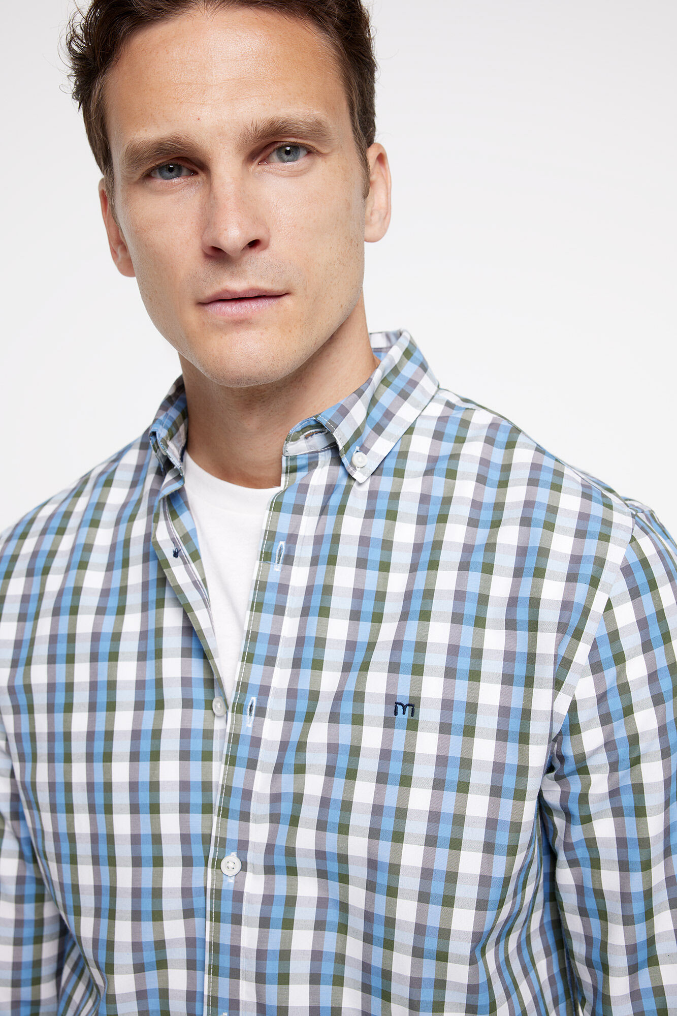 milano Camisa popelina xadrez