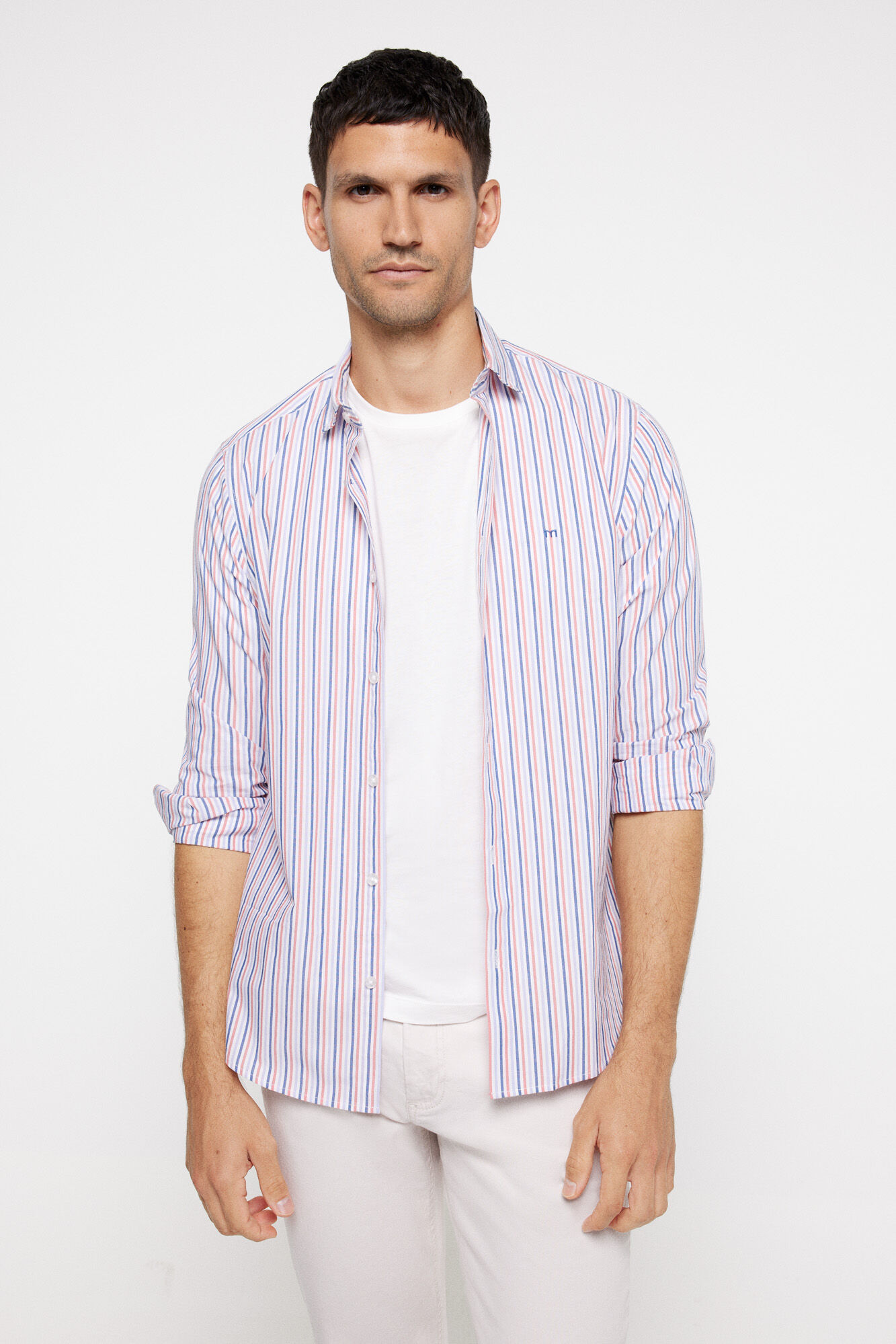 milano Camisa popelina riscas