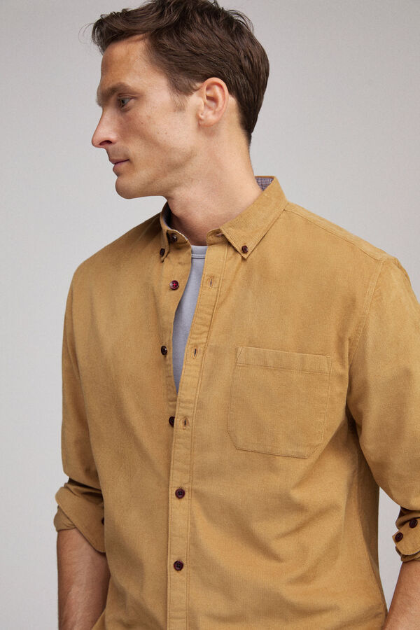 Fifty Outlet Camisa de micropana Beige