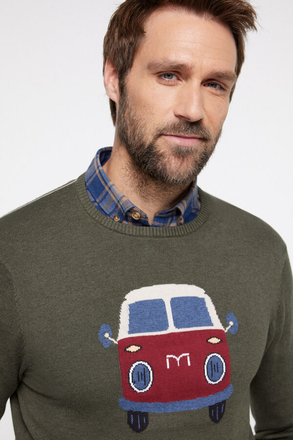 Milano Jersey Jacquard Algod&oacute;n. Verde