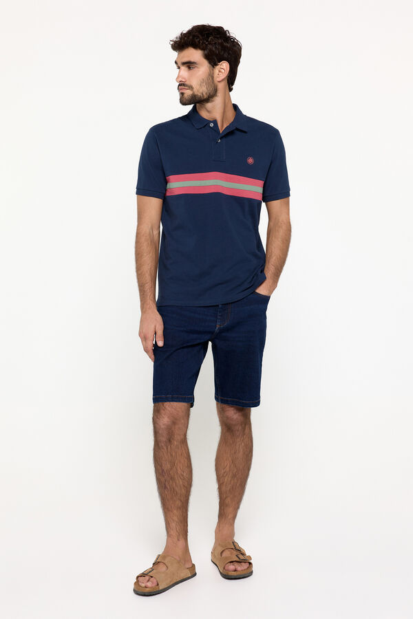 Fifty Outlet Polo piqué cortado y cosido Springfield Coral