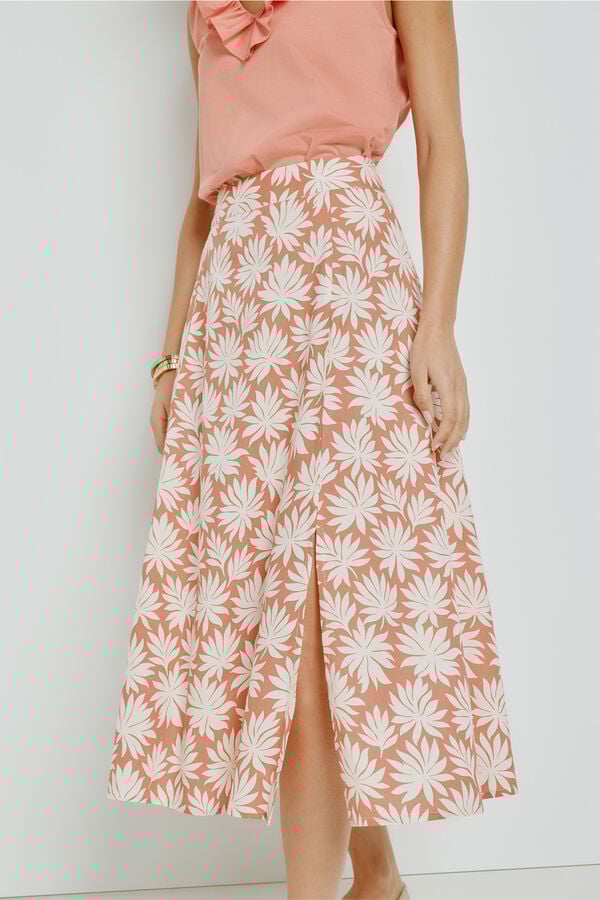 Milano Falda estampada Coral