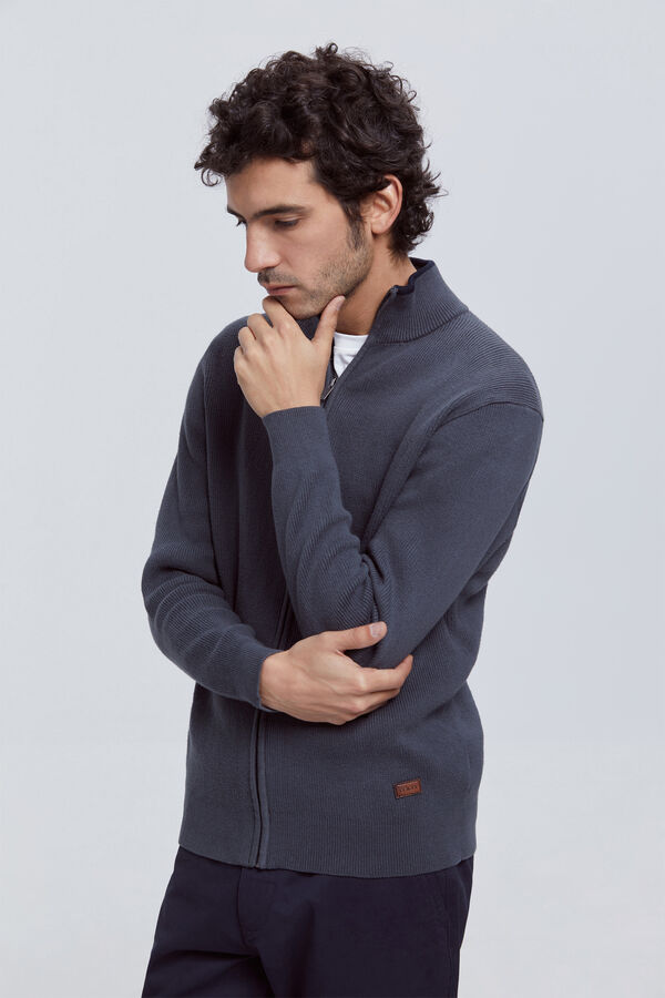 Milano Cardigan cremallera Gris