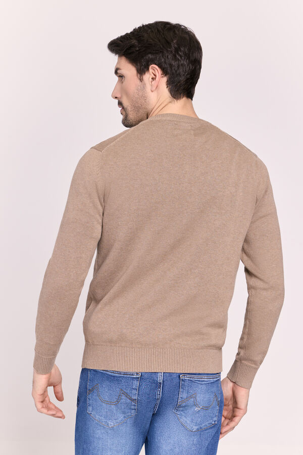 Milano Jersey cuello caja Beige
