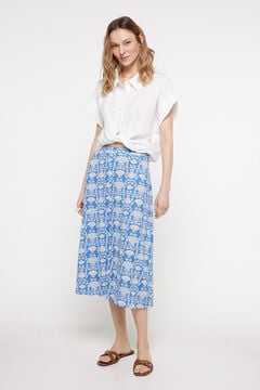 Fifty Outlet Lotus skirt Azul
