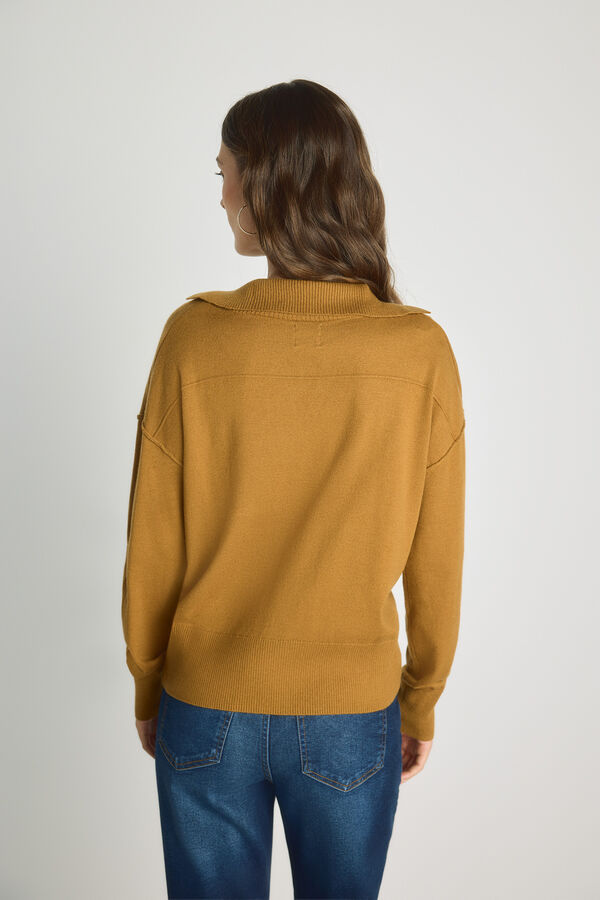 Milano Jersey cuello polo Marr&oacute;n