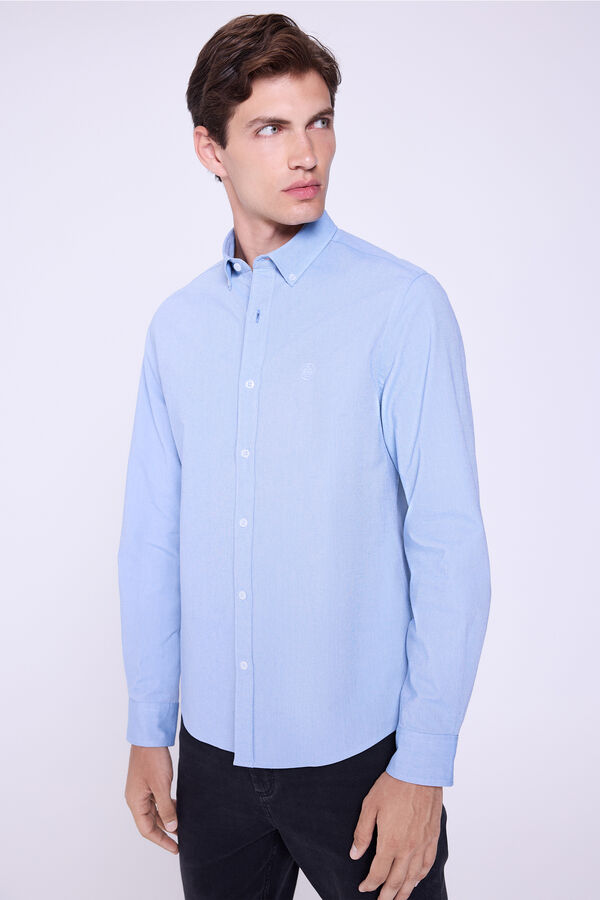 Springfield Camisa Oxford Lisa Azul