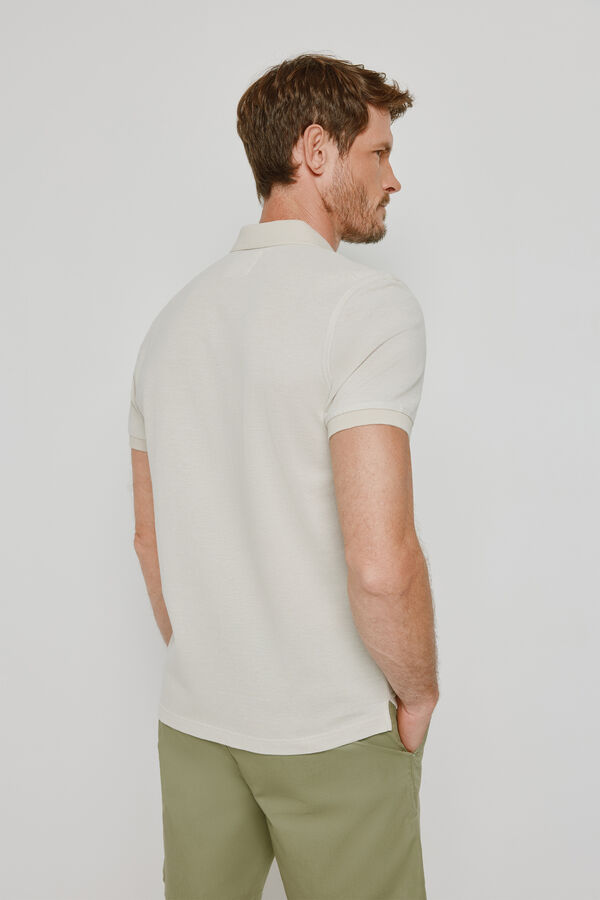 Milano Polo de manga curta Cinza claro