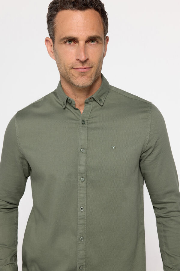 Milano Camisa Sport Estrutura C&aacute;qui escuro