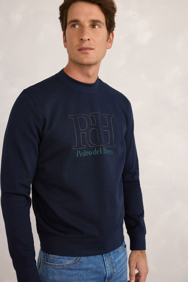 Pedro del Hierro Sudadera Básica Logo Navy