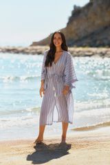 Milano Camisola larga de rayas Blanco