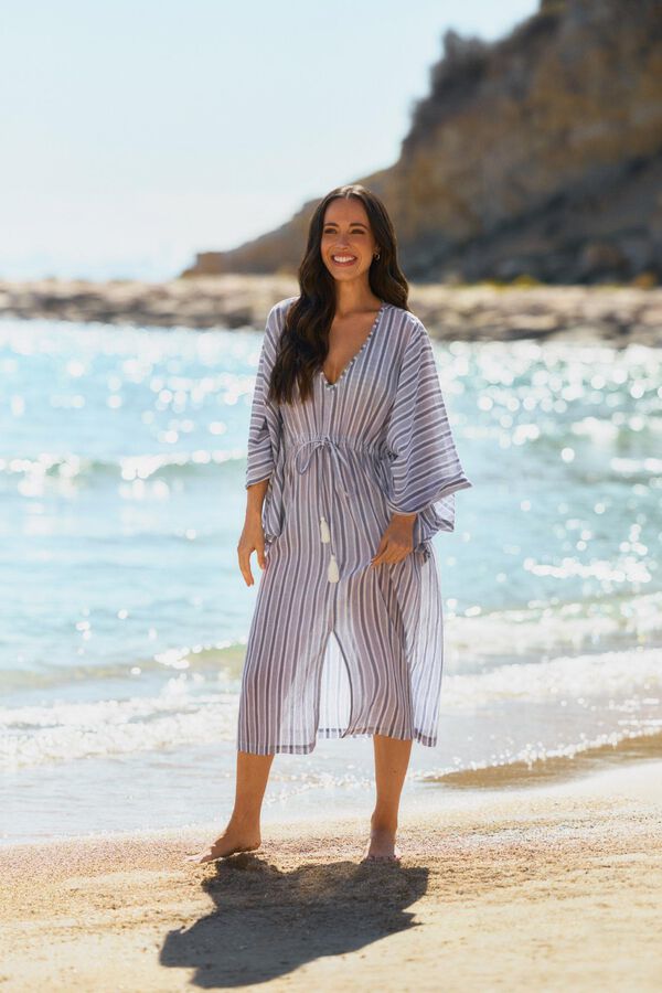 Milano Camisola larga de rayas Blanco