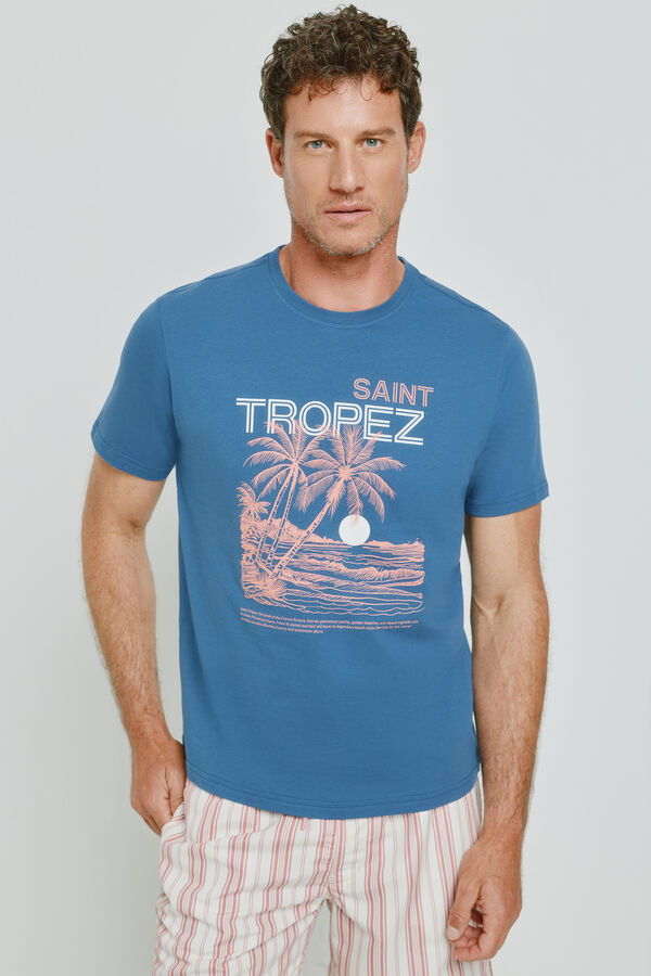 Milano T-shirt de manga curta Azul