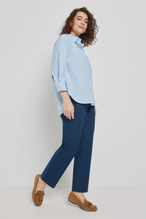 Milano Camisa gola camiseira Azul