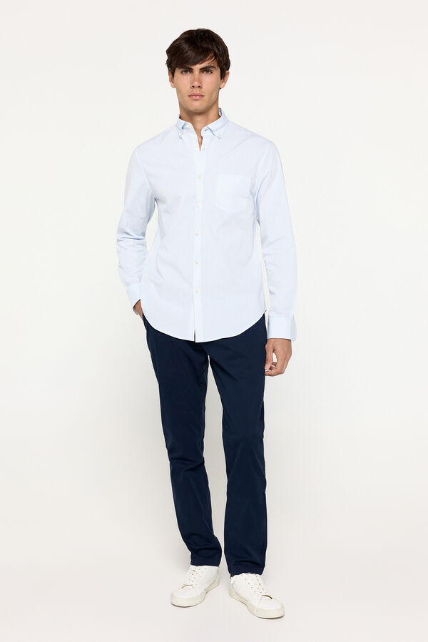 Milano Camisa Popel&iacute;n Lisa Azul