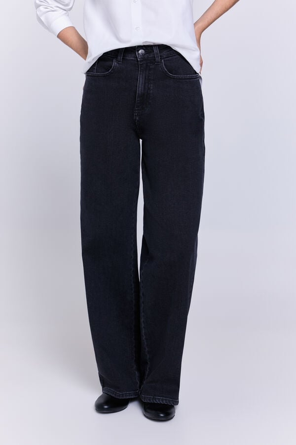 Milano Pantalón denim ancho Gris Oscuro