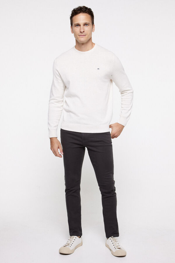 milano Cal&ccedil;as 5 Bolsos Skinny Cinzento oscuro