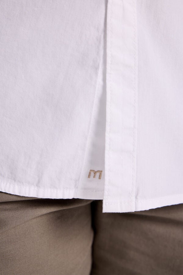 Milano Camisa popelina lisa Branco