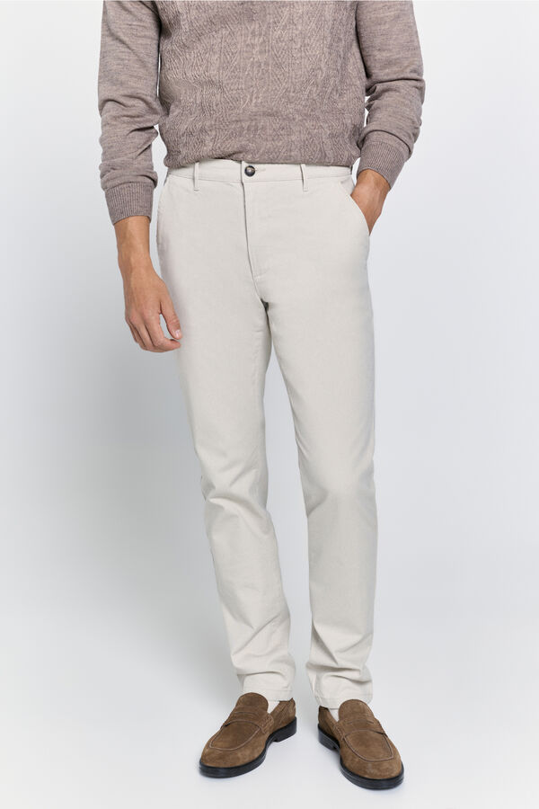Milano Pantalón chino slim fit Beige