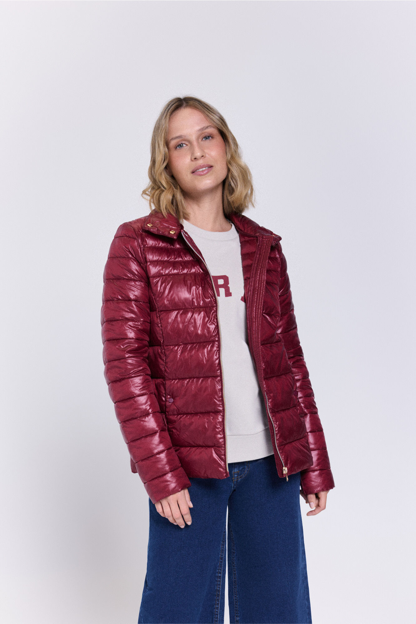 Milano Chaqueta acolchada tipo plum&iacute;fero corto