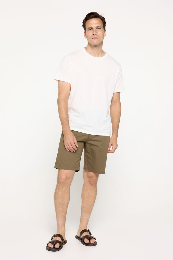 Springfield Bermuda básica lisa Springfield Cáqui escuro