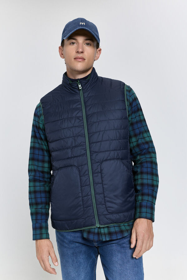 Milano Colete acolchoado reversível Verde