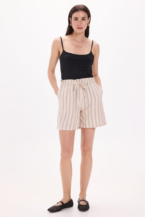 Milano Bermudas riscas Estampado cinza