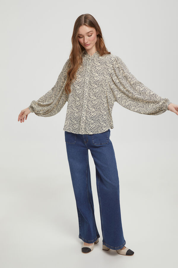 Milano Blusa volume Estampado azul