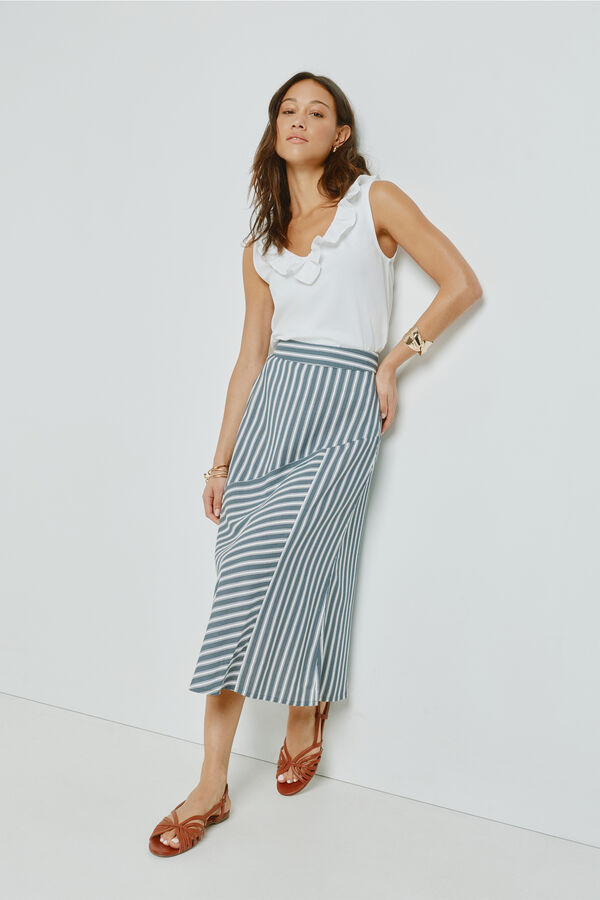 Milano Falda de rayas Azul