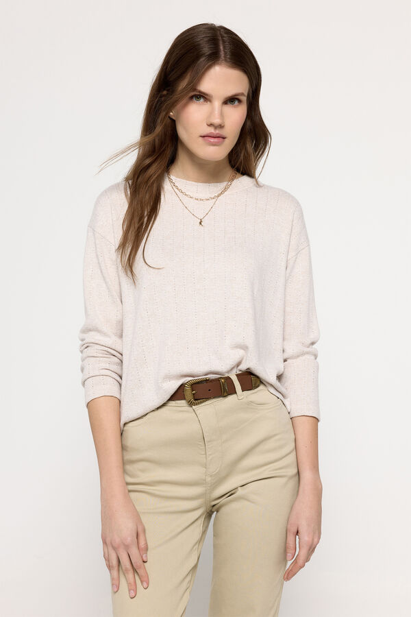 Milano Camisola pointelle de soft touch Bege